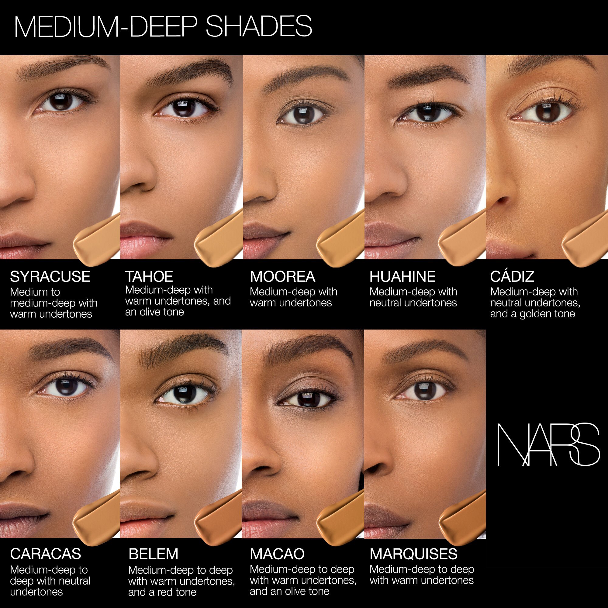 nars natural radiant longwear foundation mac shades